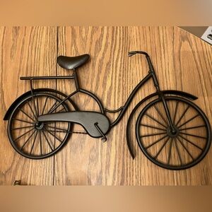 Bicycle wall hanging - espresso brown - metal home decor - 18" long